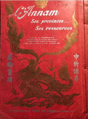 A red and gold book cover showing a dragon.