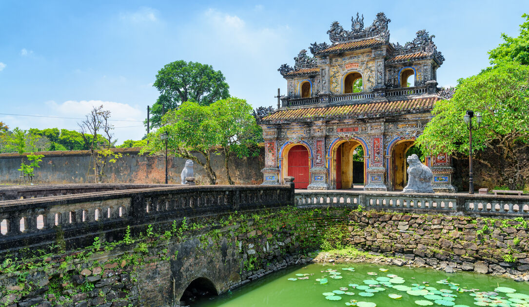 The entrance to a temple