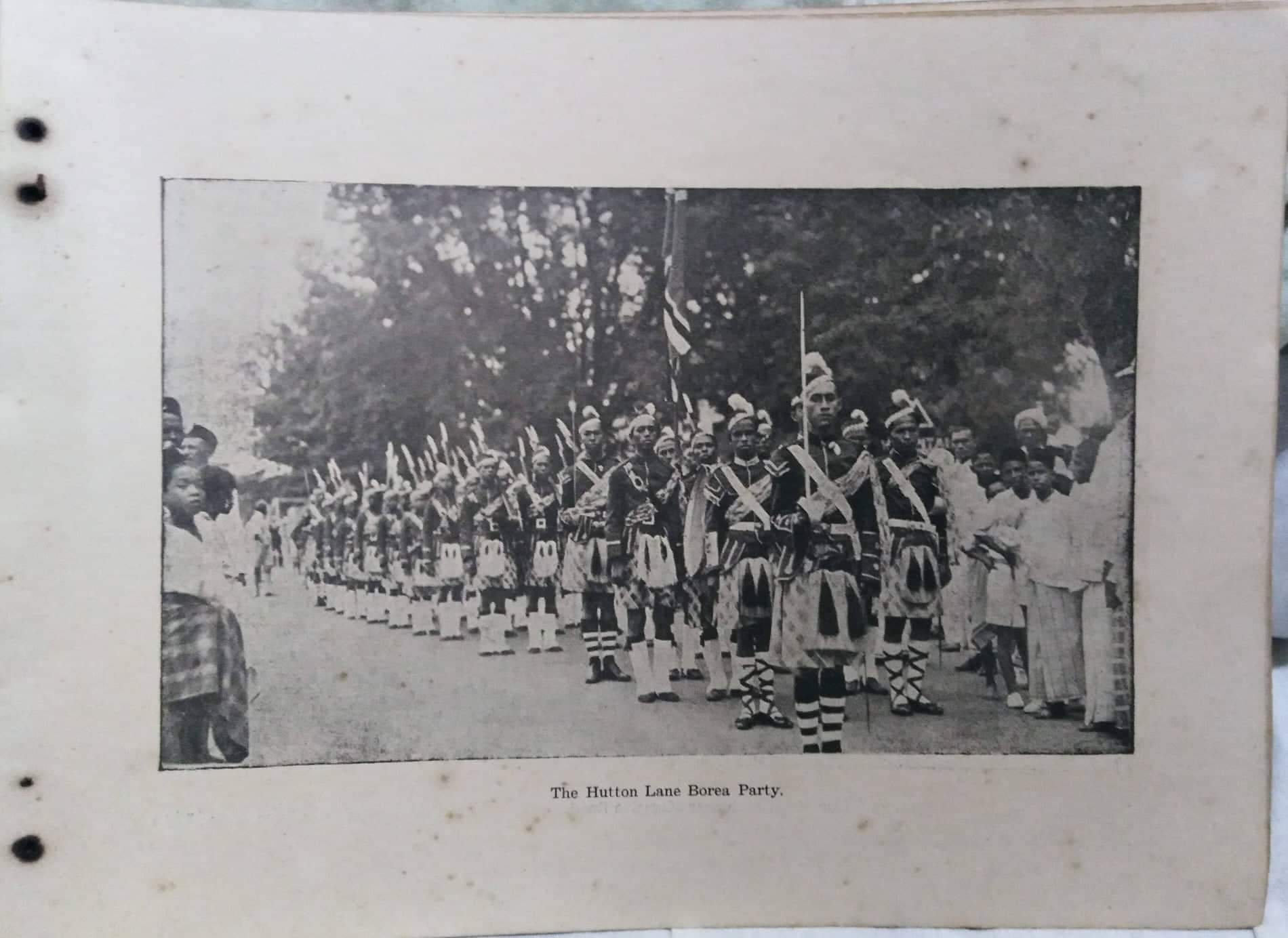 The party in uniform on parade.