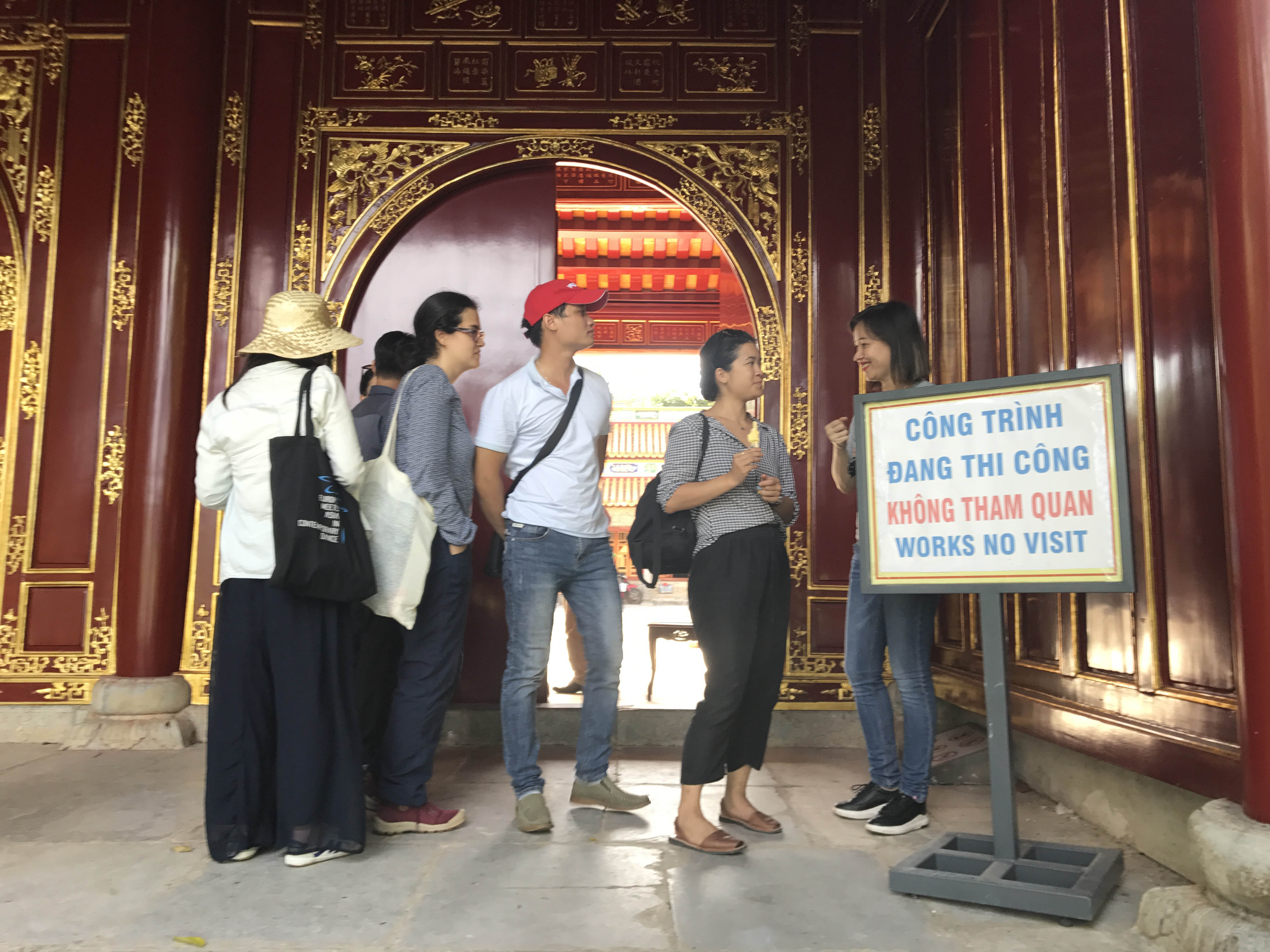 Site and Space participants at LOCATION during CITY fieldwork trip, YEAR. Photo: NAME.