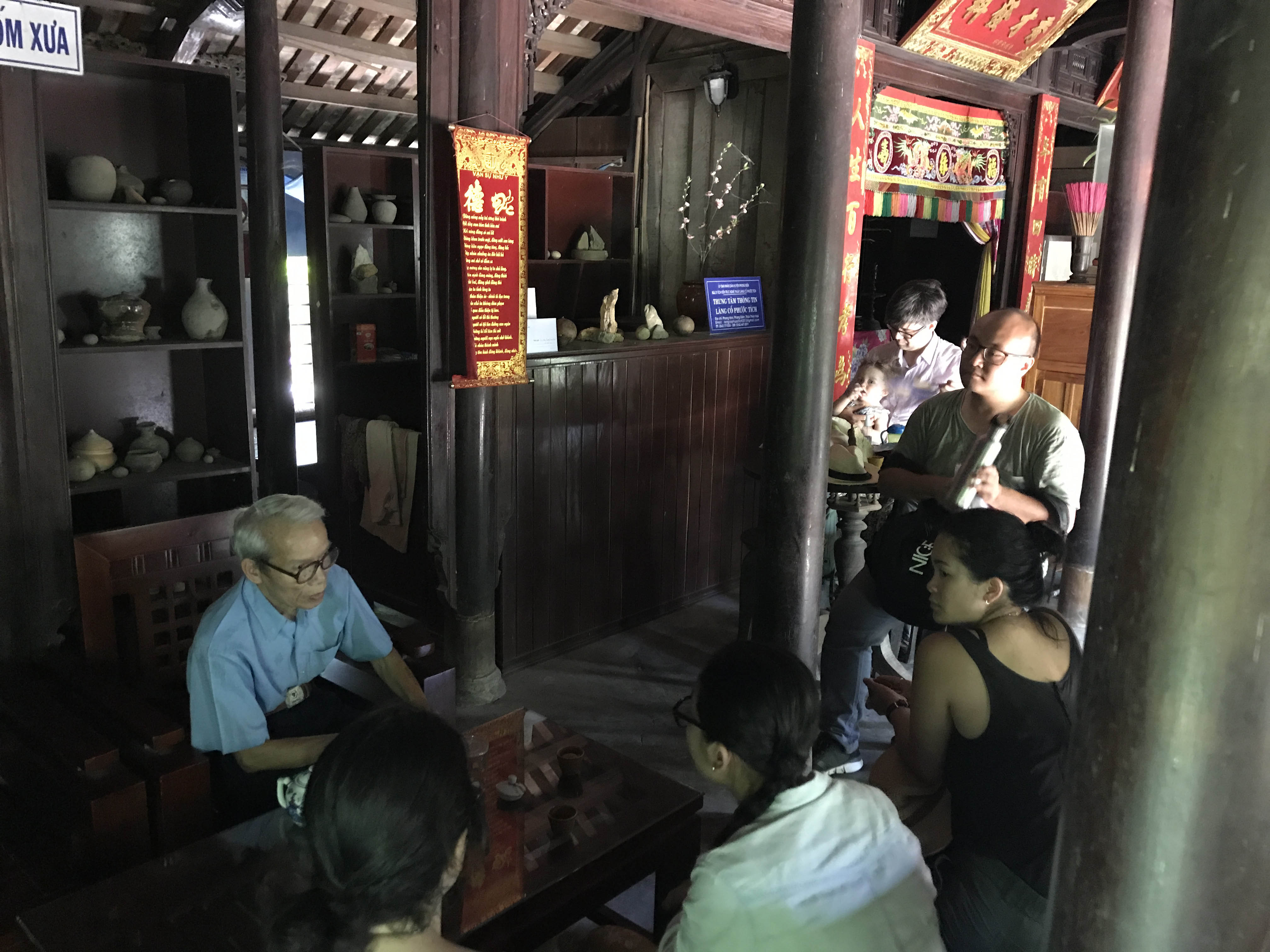 Site and Space participants with local expert at LOCATION during CITY fieldwork trip, YEAR. Photo: NAME.