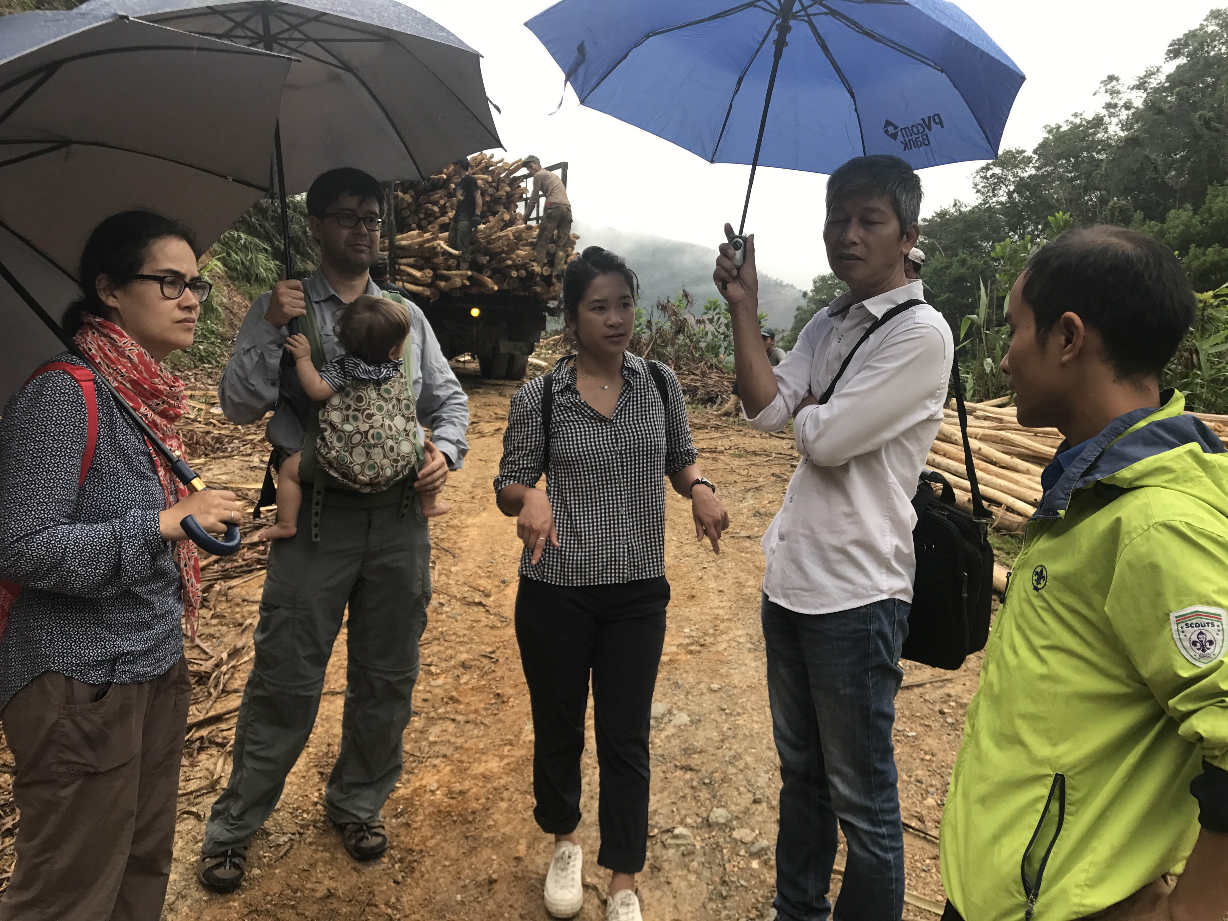 Site and Space participant with local expert at LOCATION during CITY fieldwork trip, YEAR. Photo: NAME.