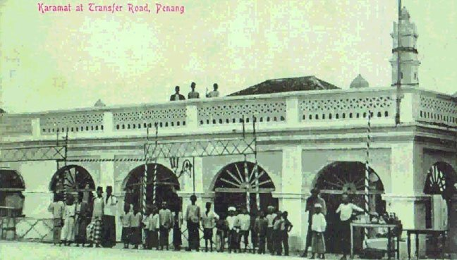 Black and white photo of 'Karamat' at the mausoleum.