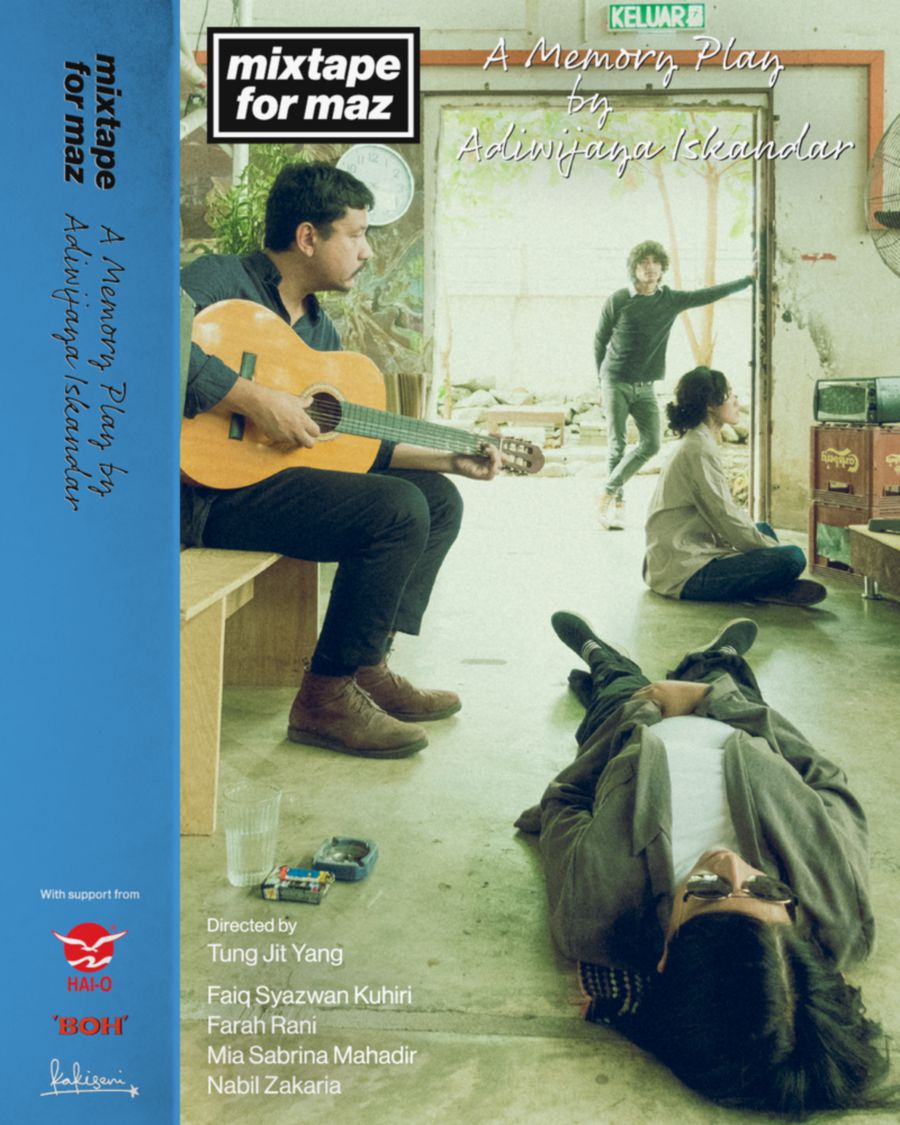 A poster for the play 'Mixtape for Maz' by Adiwijaya Iskandar