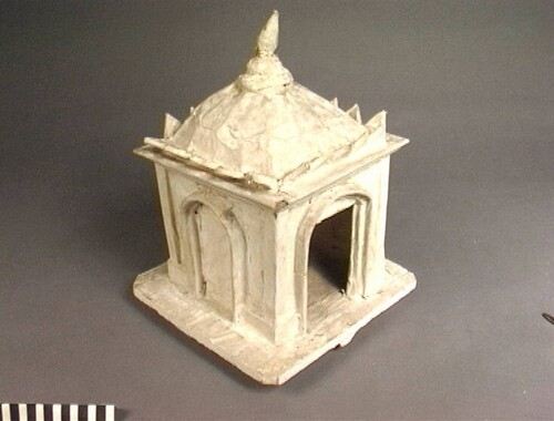 A small model of a structure from the Muharram celebrations.