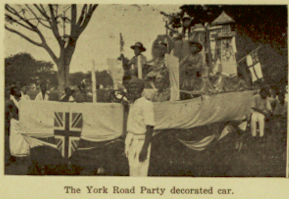 York Road Party and their decorated car.