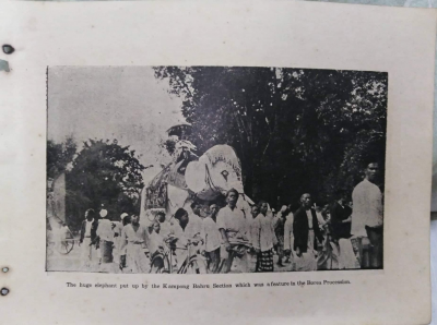 Elephant in a Boria parade.