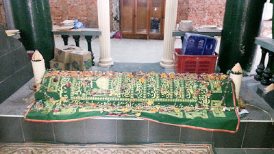 Photo of inside the mausoleum. It appears to be Makam Dato' Koyah's resting place.