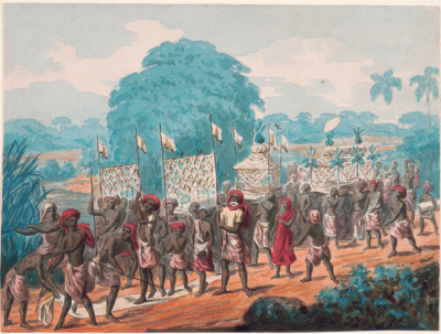 Painting of the procession.