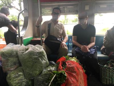 Two men on the train.