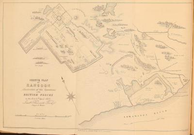 View of a map of Yangon called 'Sketch Plan of Rangoon'